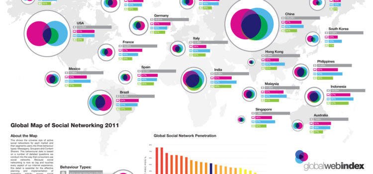 Global Map of Social Networking 2011 #infografia #socialmedia #infographic