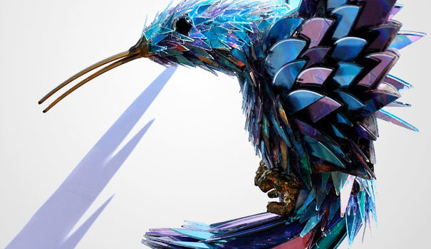 Animal Sculptures Made Of Shattered CDs #design #fotografia #curiosidades