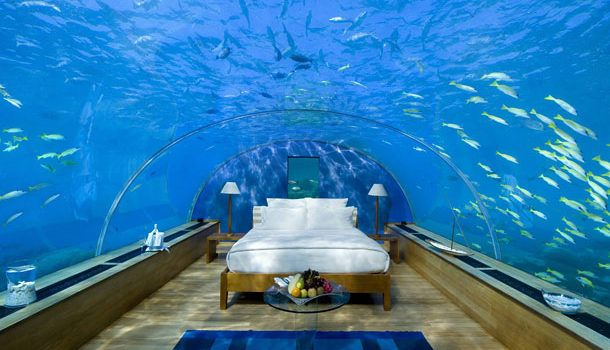 Underwater Bedroom in Maldives #design #arquitectura #fotografia